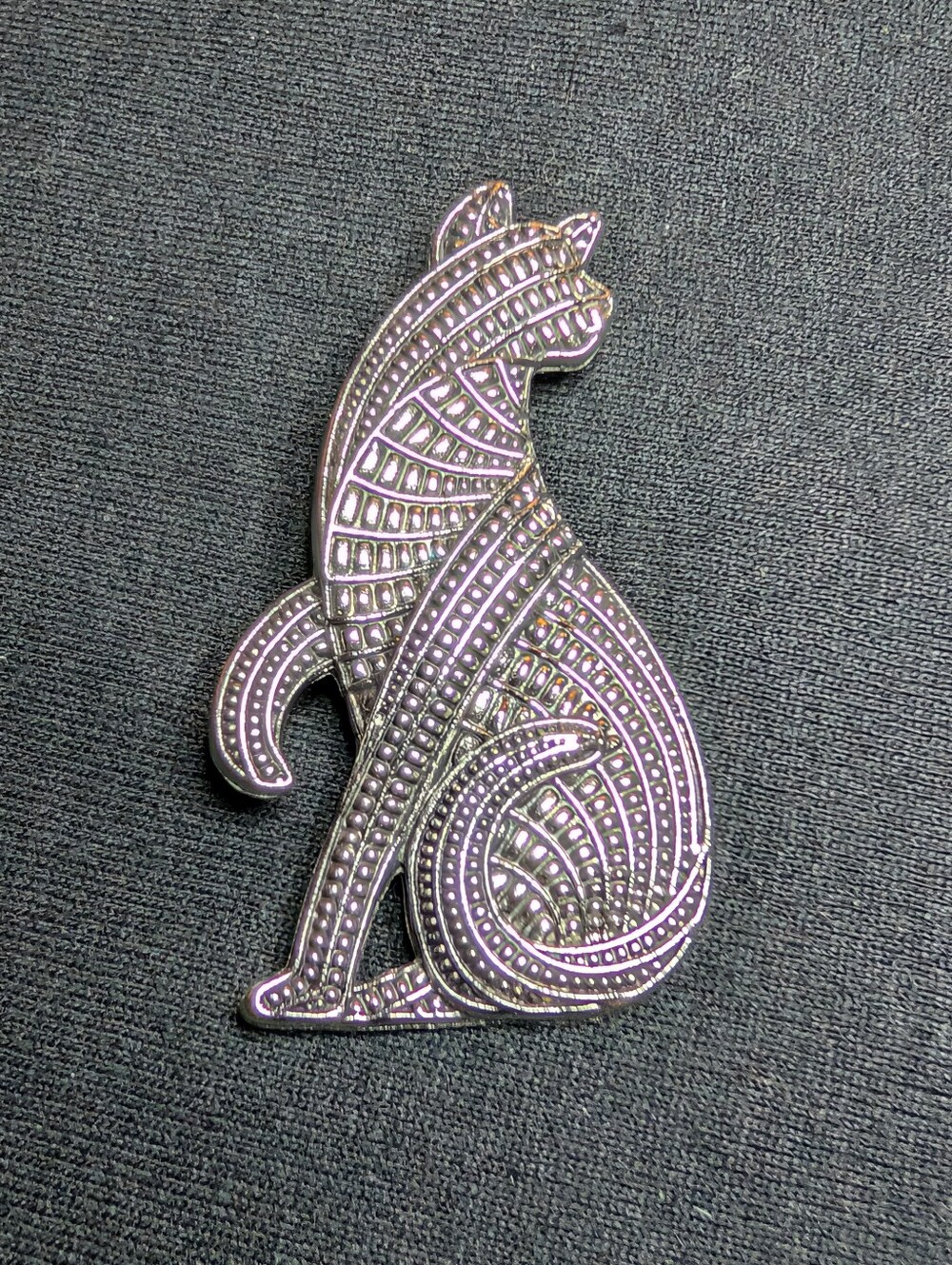 Decorative Purple Cat Enamel Pin